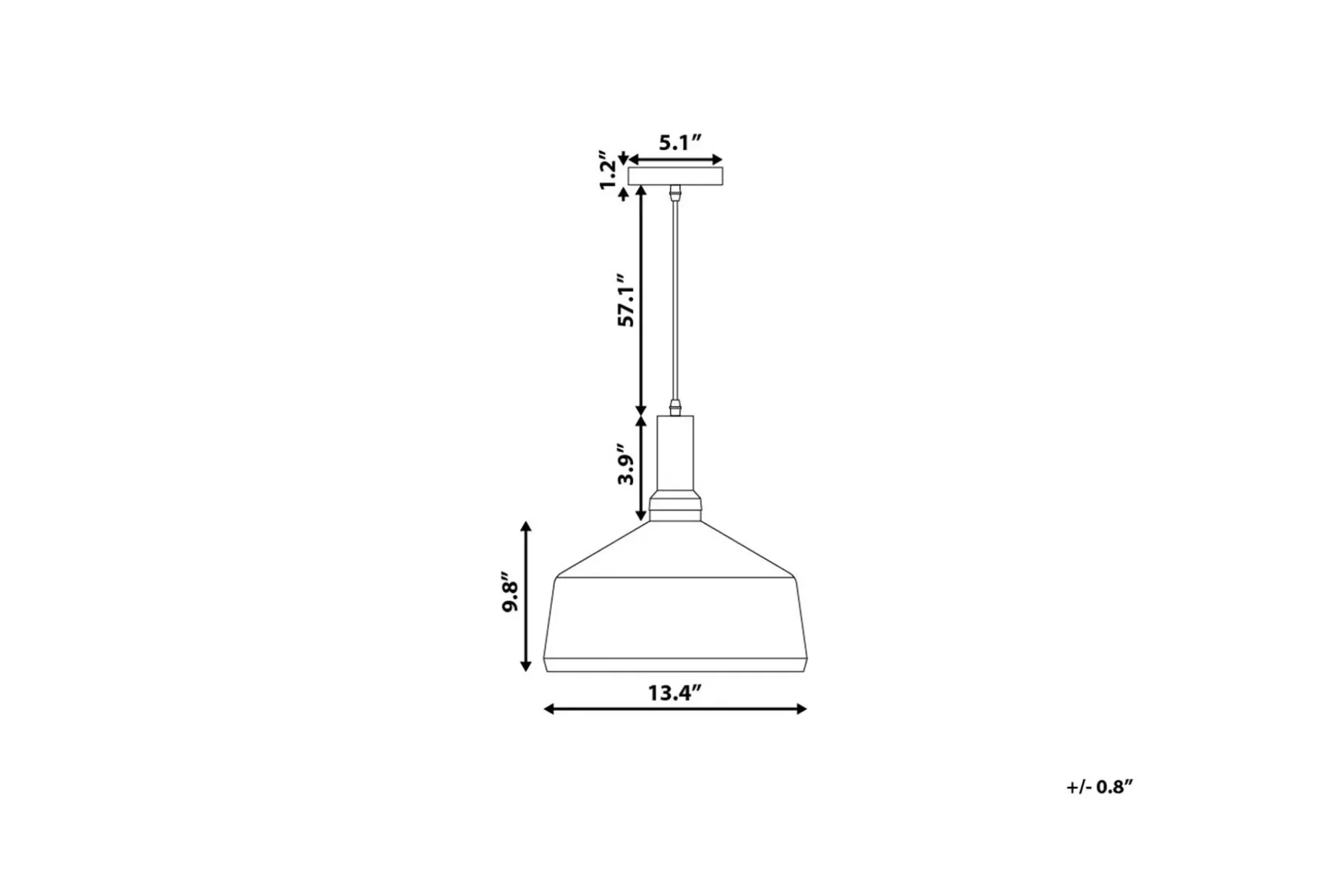 Sepik Taklampe 34 cm