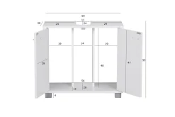 Servantensokkel Wohnling Foliert Sponplate 2 Dører Kontor Moderne