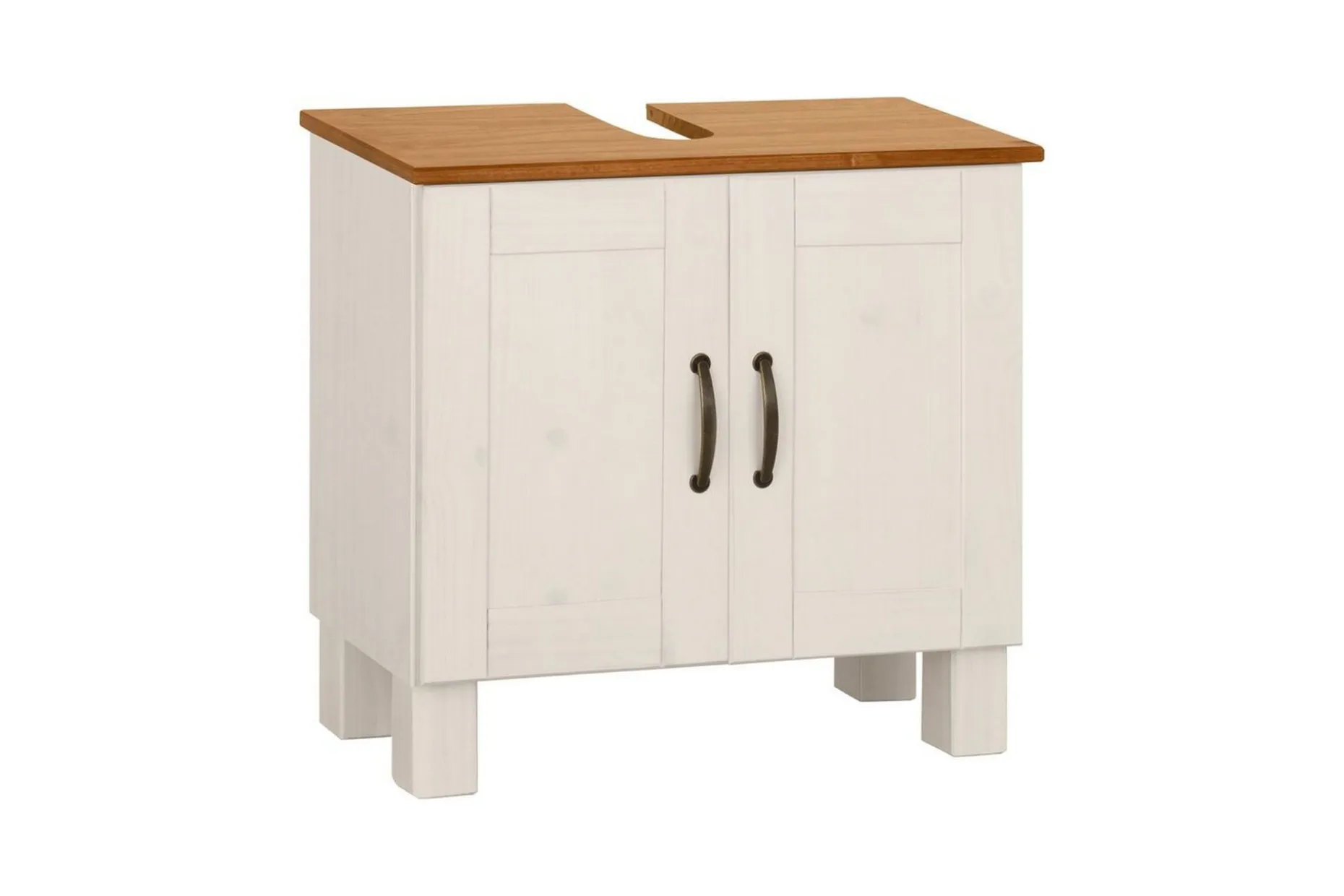 Servantskap Alby 2 skuffer, Hvit/Honning