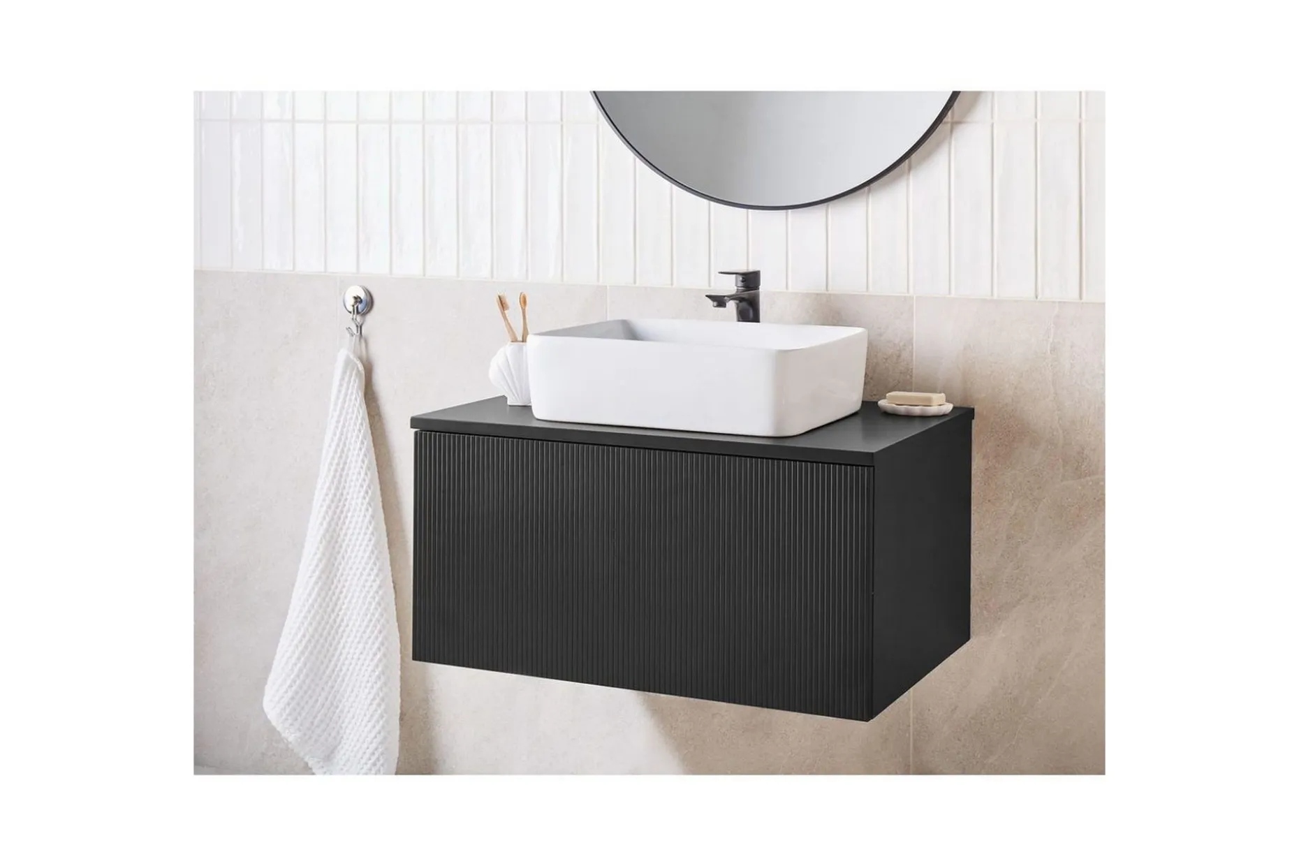 Servantskap Alzira Svart, 80x52x40 cm
