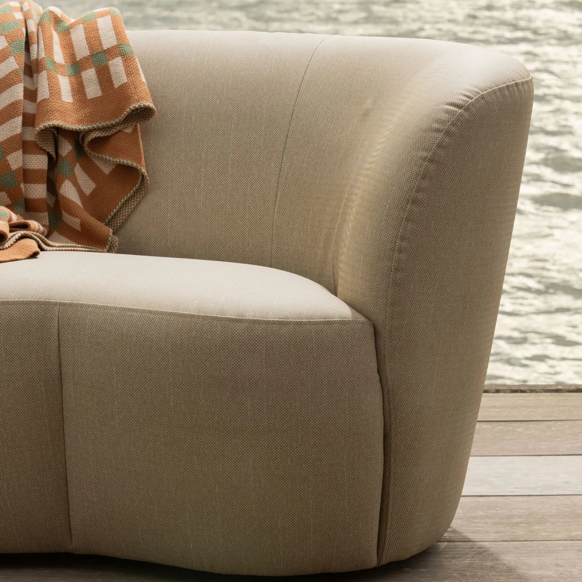 2-seters sofa Stone utendørs høyre