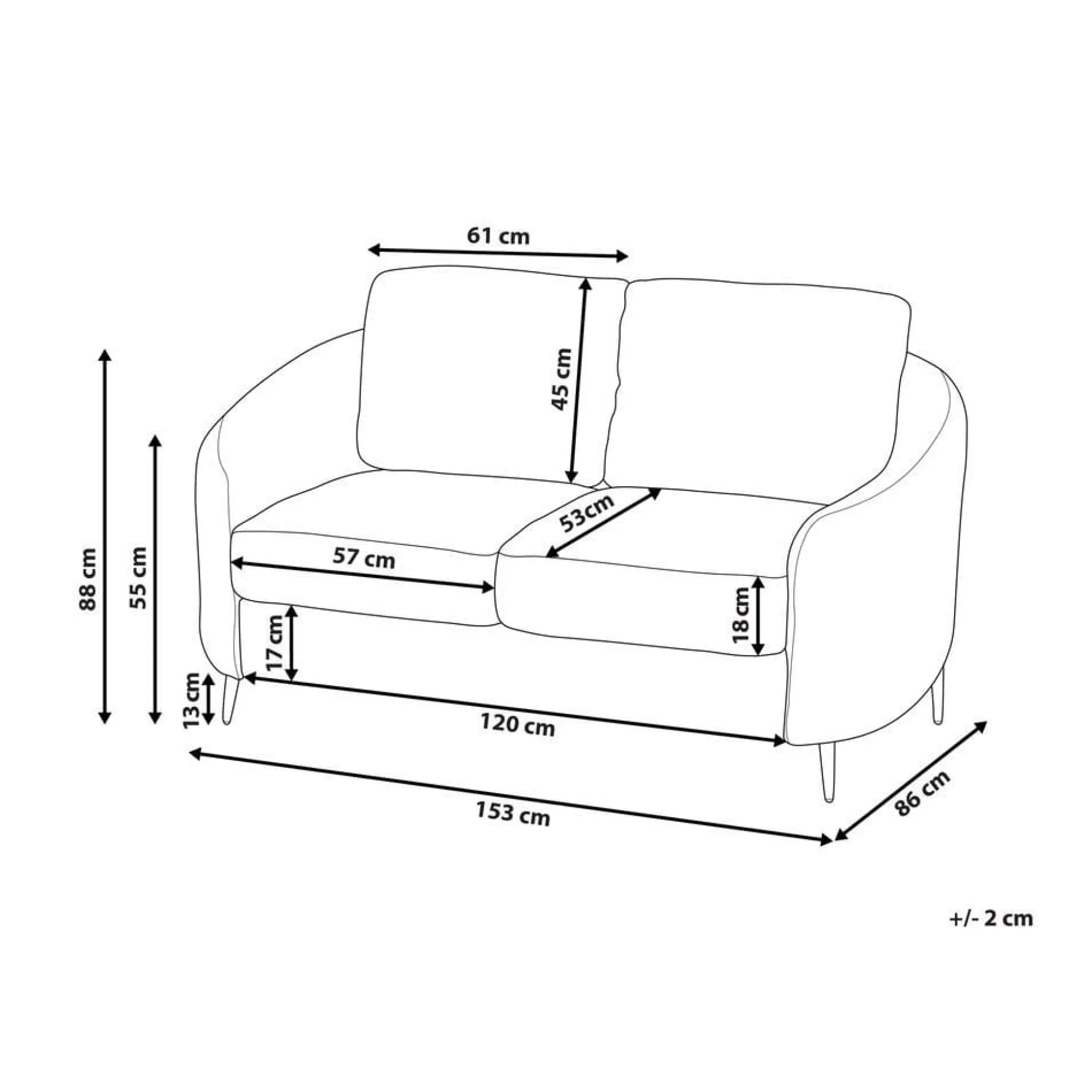 2-seters sofa Trosa