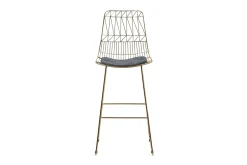 Set med 2 barstolar PRESTON Metall Guld 48cm