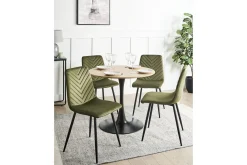 Sett med 4 spisestuestoler Havre