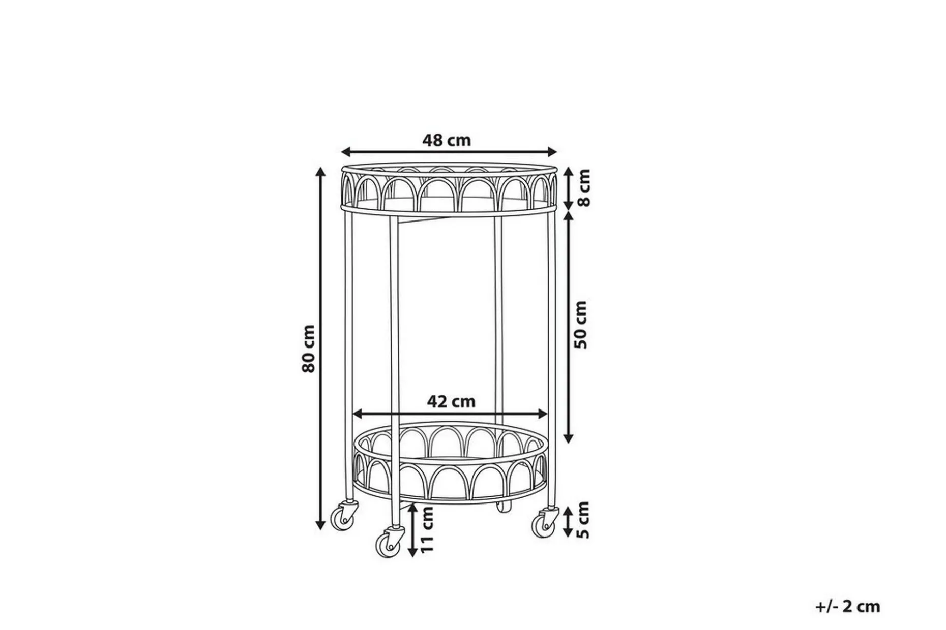 Shafter Serveringsvogn 48 cm