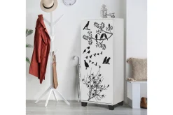 Shoe Cabinet Hvit|Svart