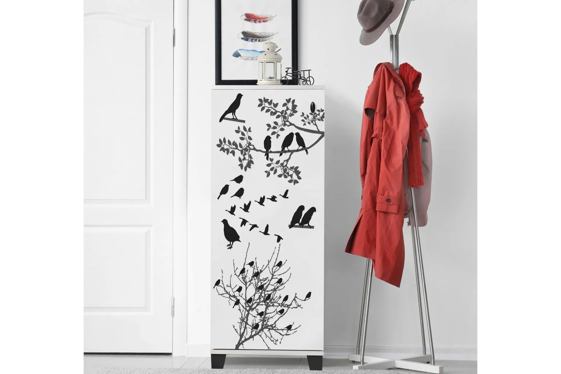Shoe Cabinet Hvit|Svart