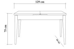 Shundrea Spisegruppe 5 deler 75 cm