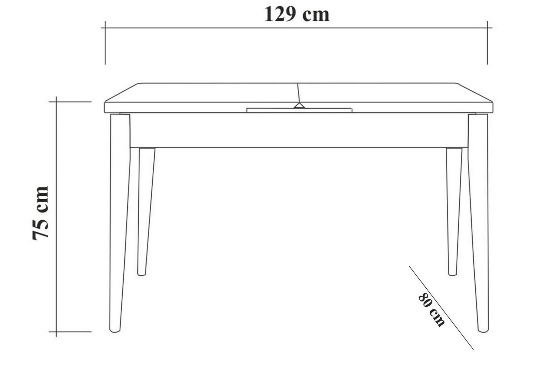 Shundrea Spisegruppe 5 deler 75 cm
