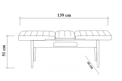Shundrea Spisegruppe 5 deler 75 cm