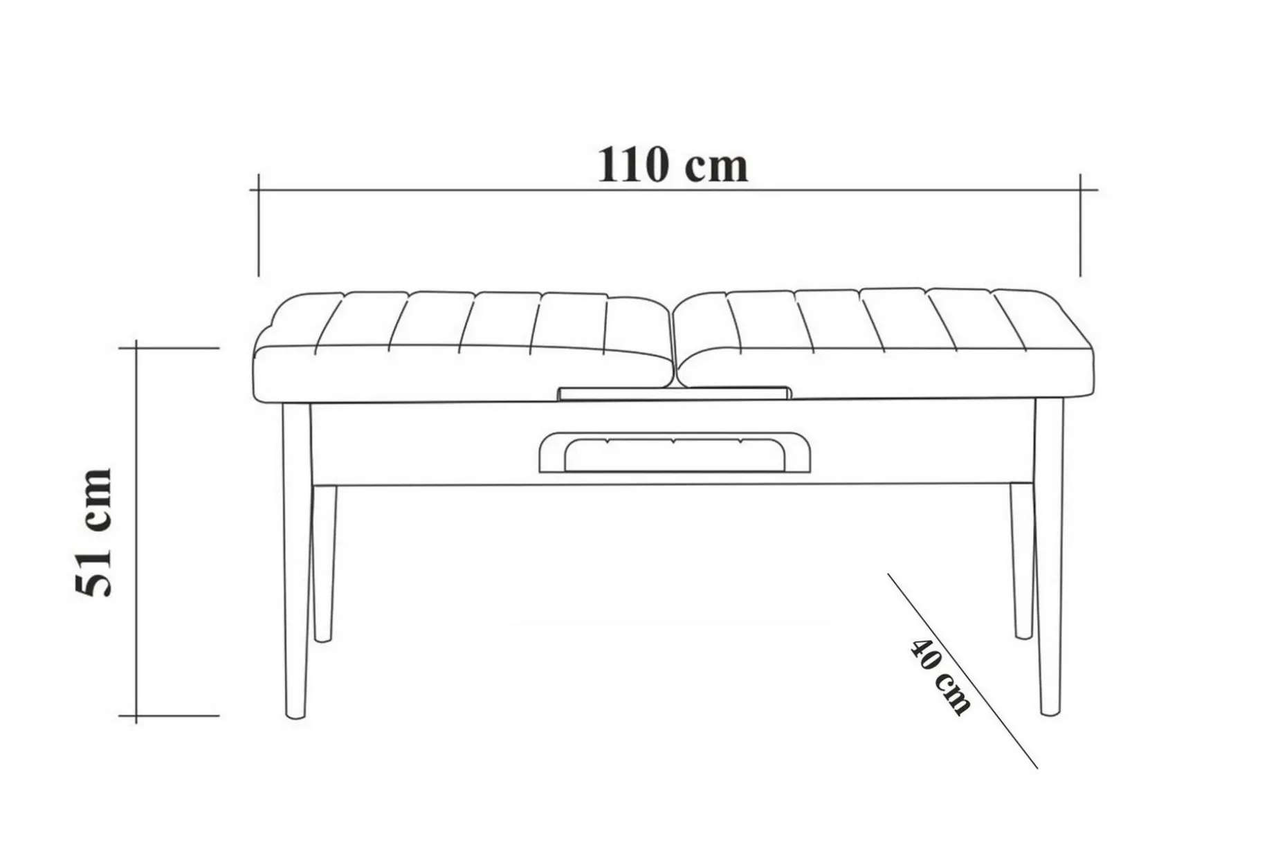 Shundrea Spisegruppe 5 deler 75 cm