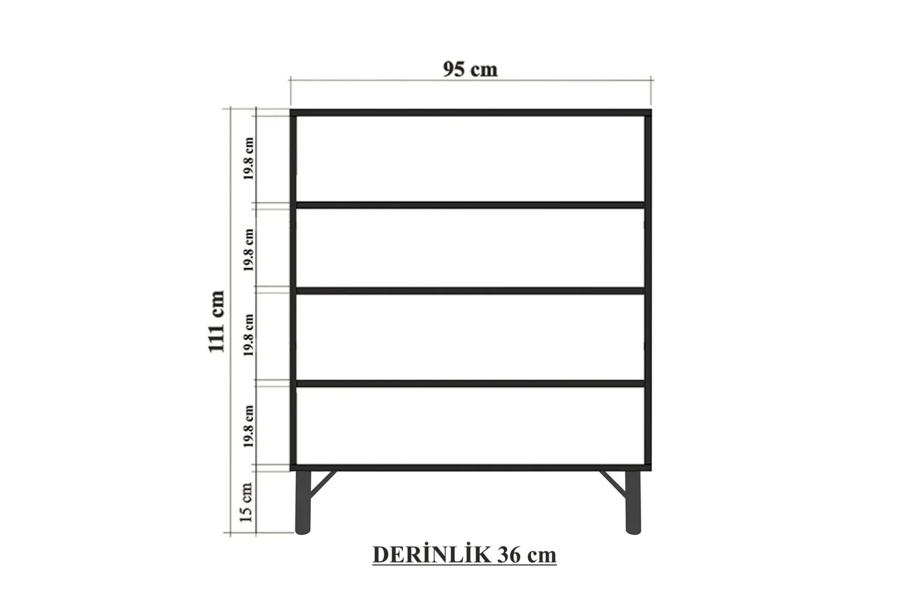 Sia Highboard 95x111 cm Hvit/Brun/Lilla/Gul