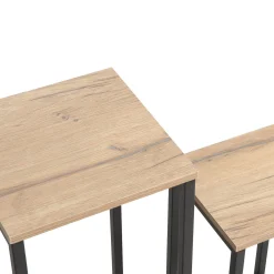 Sidebord HOME4YOU Hannes 2 stk sett 26x26x60 cm 22x22x40 cm Rustikk melamin