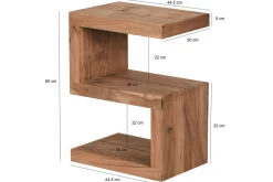 Sidebord Wohnling Heltre, S kube, landlig stil Akasie
