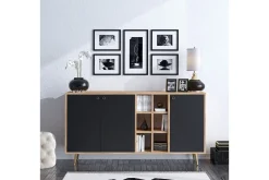 Sidobord Ek|Svart