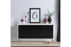 Sidobord Svart|Vit