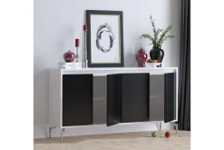 Sidobord Svart|Vit
