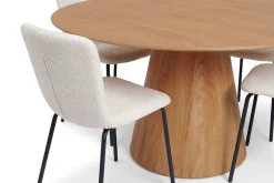 Siena Spisegruppe rund 150 cm Eik med 6 Katy spisestoler