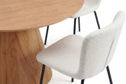 Siena spisegruppe rund 130 cm eik med 6 Katy spisestoler