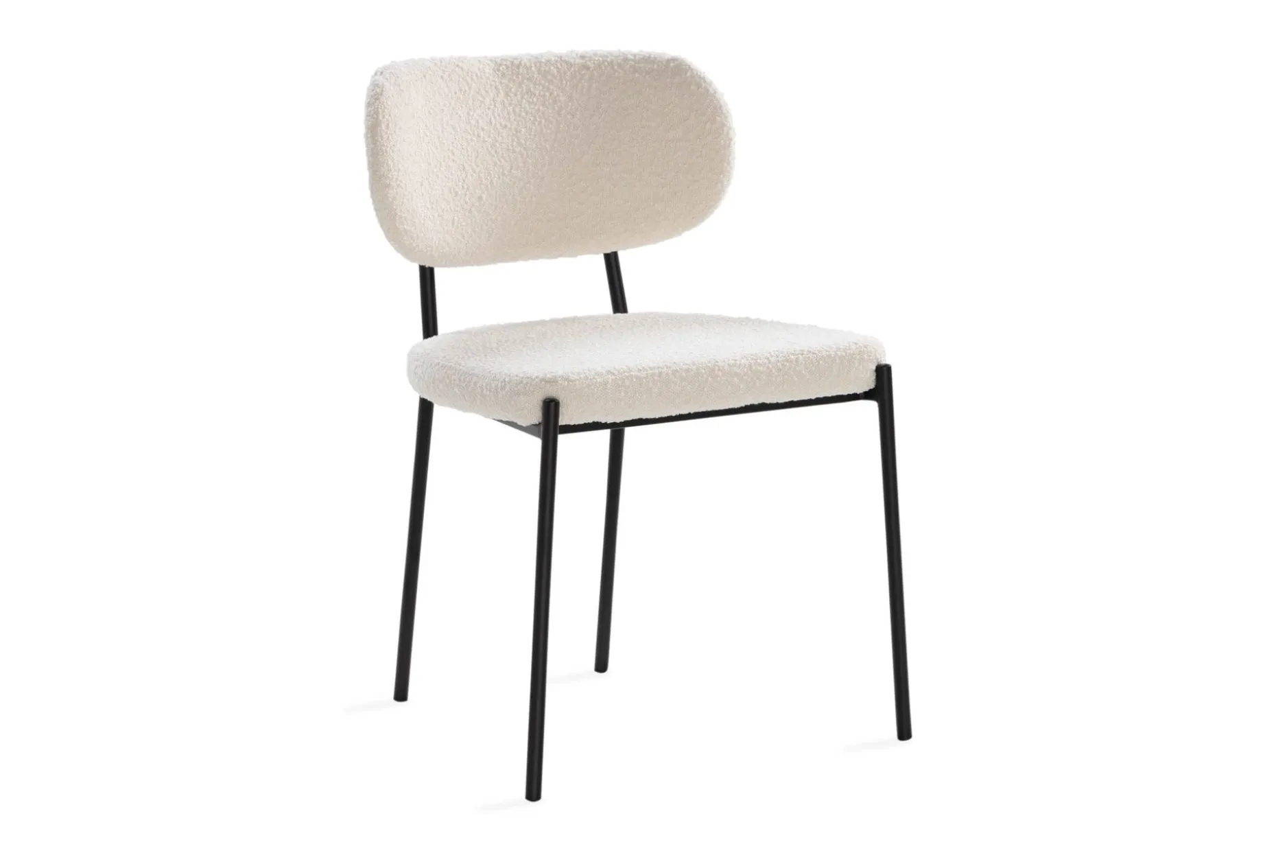 Siena spisegruppe rund 130 cm svart med 6 Gemmiano spisestoler