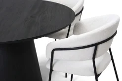 Siena spisegruppe rund 110 cm svart med 4 Gemmiano spisestoler