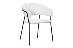 Siena spisegruppe rund 130 cm svart med 6 Karol spisestoler