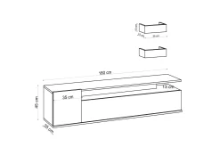Sinox Tv-benk 180 cm