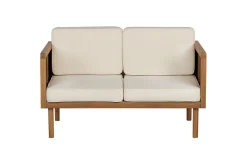 2-sitssoffa Beliani Baratti Light wood||Beige