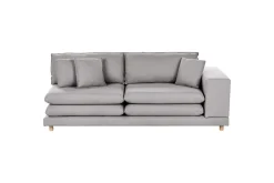 2-sitssoffa Beliani Heden Beige/ljust trä Grey||Light colored wood