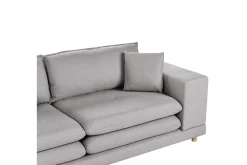 2-sitssoffa Beliani Heden Beige/ljust trä Grey||Light colored wood