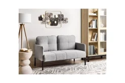 2-sitssoffa Beliani Lahti Beige, svart Light grey||Black