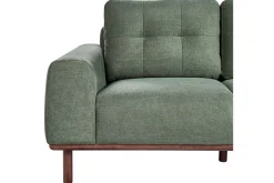2-sitssoffa Beliani Laurila Beige, mörkt trä Green||Dark colored wood