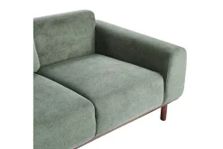 2-sitssoffa Beliani Laurila Beige, mörkt trä Green||Dark colored wood
