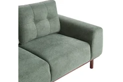 2-sitssoffa Beliani Laurila Beige, mörkt trä Green||Dark colored wood