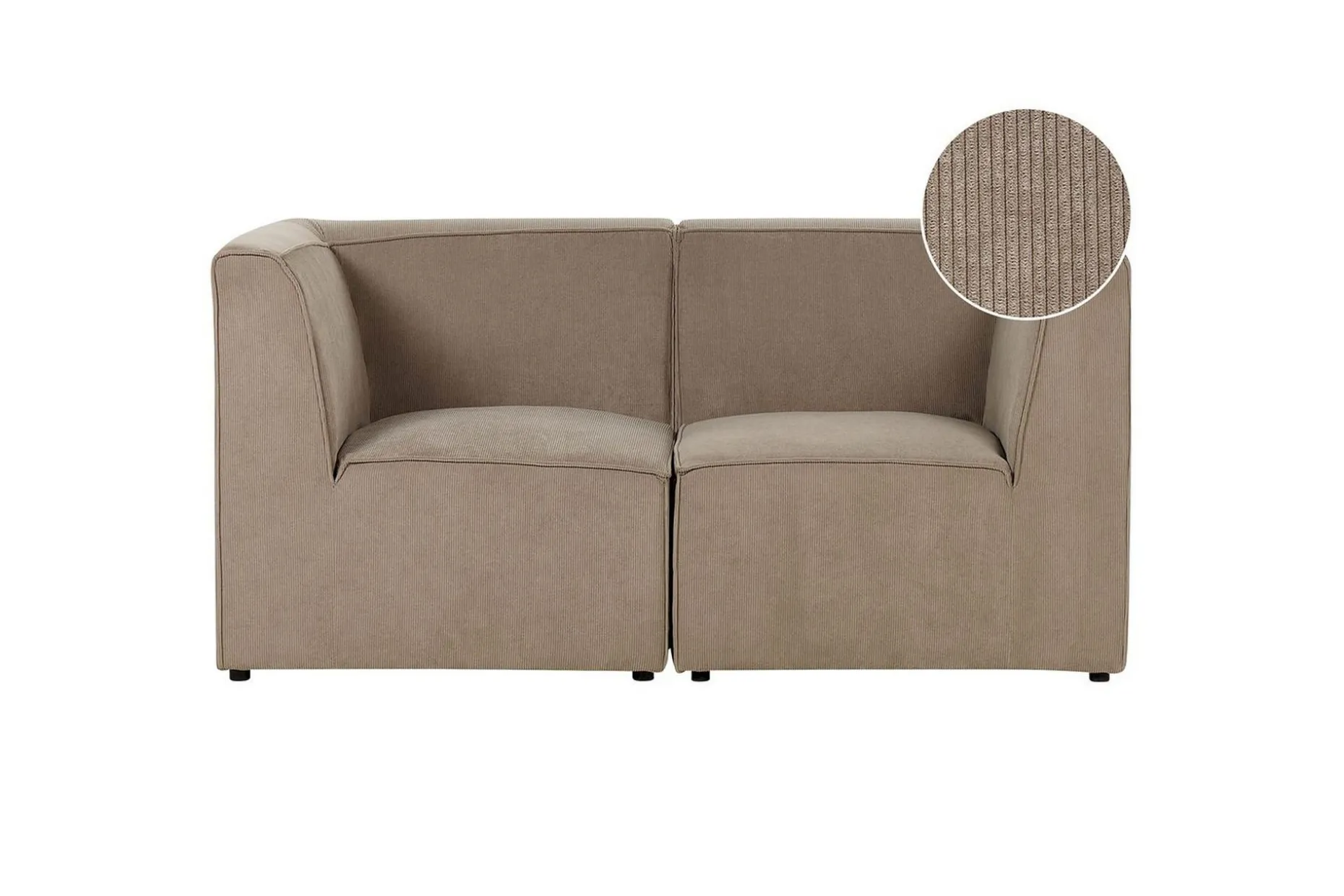 2-sitssoffa Beliani Lemvig Beige Taupe