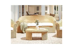 3-sitssoffa Beliani Livadeia Natural||White