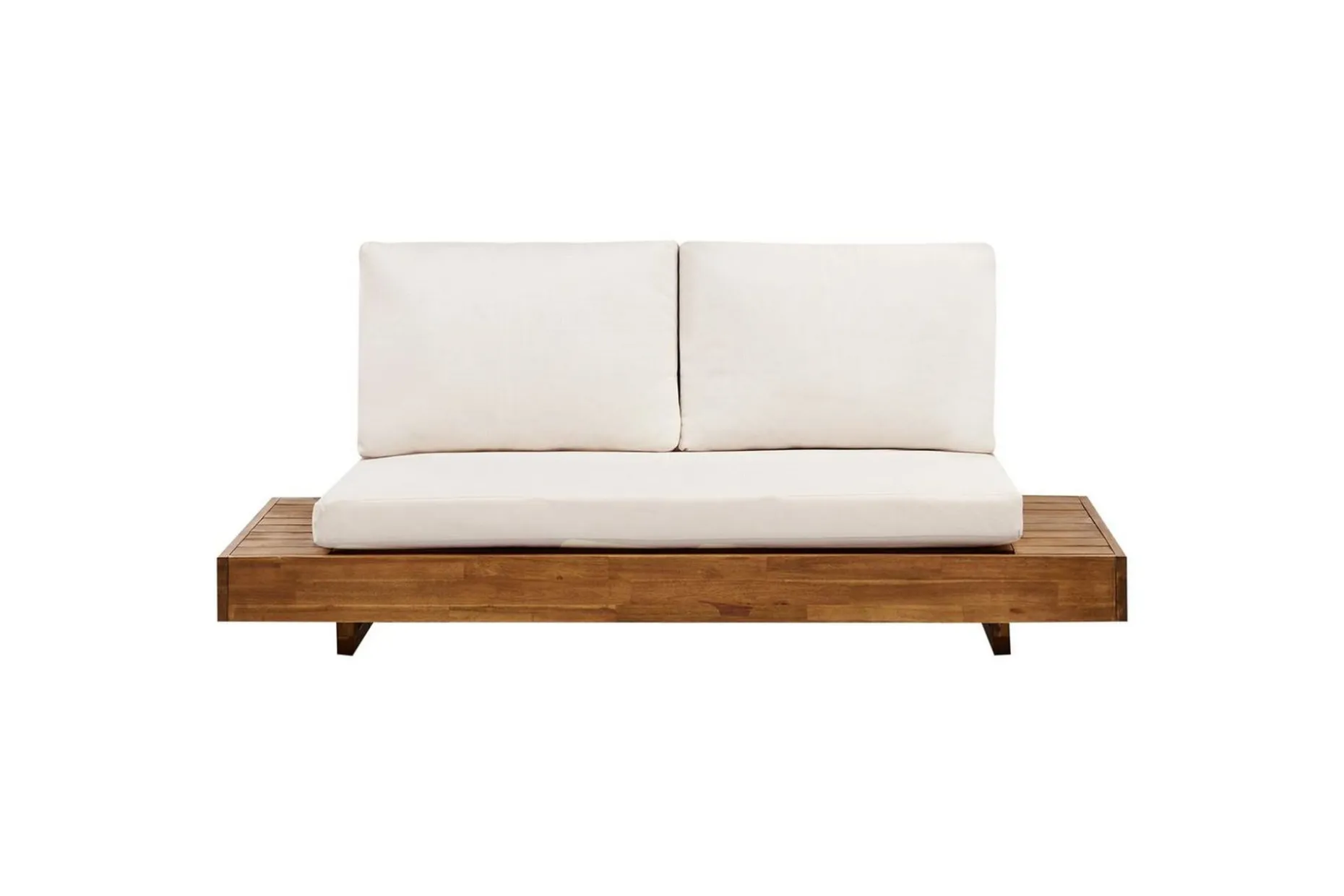 2-sitssoffa Beliani Marettimo Light wood, White