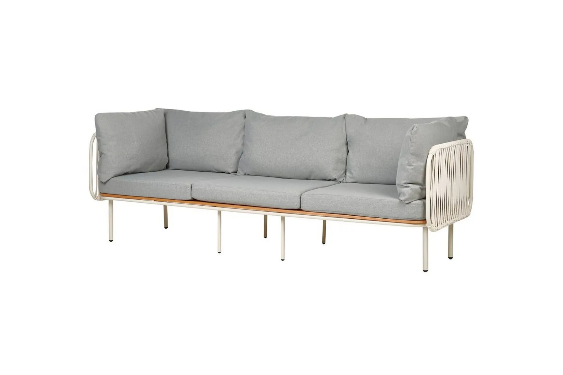 3-sitssoffa Beliani Senise Grey||White||Light wood