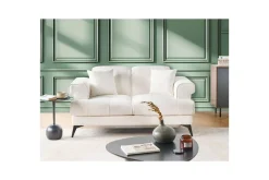 2-sitssoffa Beliani Skive Beige White||Black