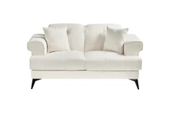 2-sitssoffa Beliani Skive Beige White||Black