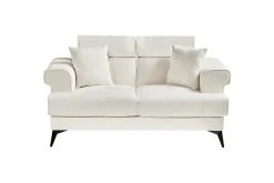 2-sitssoffa Beliani Skive Beige White||Black