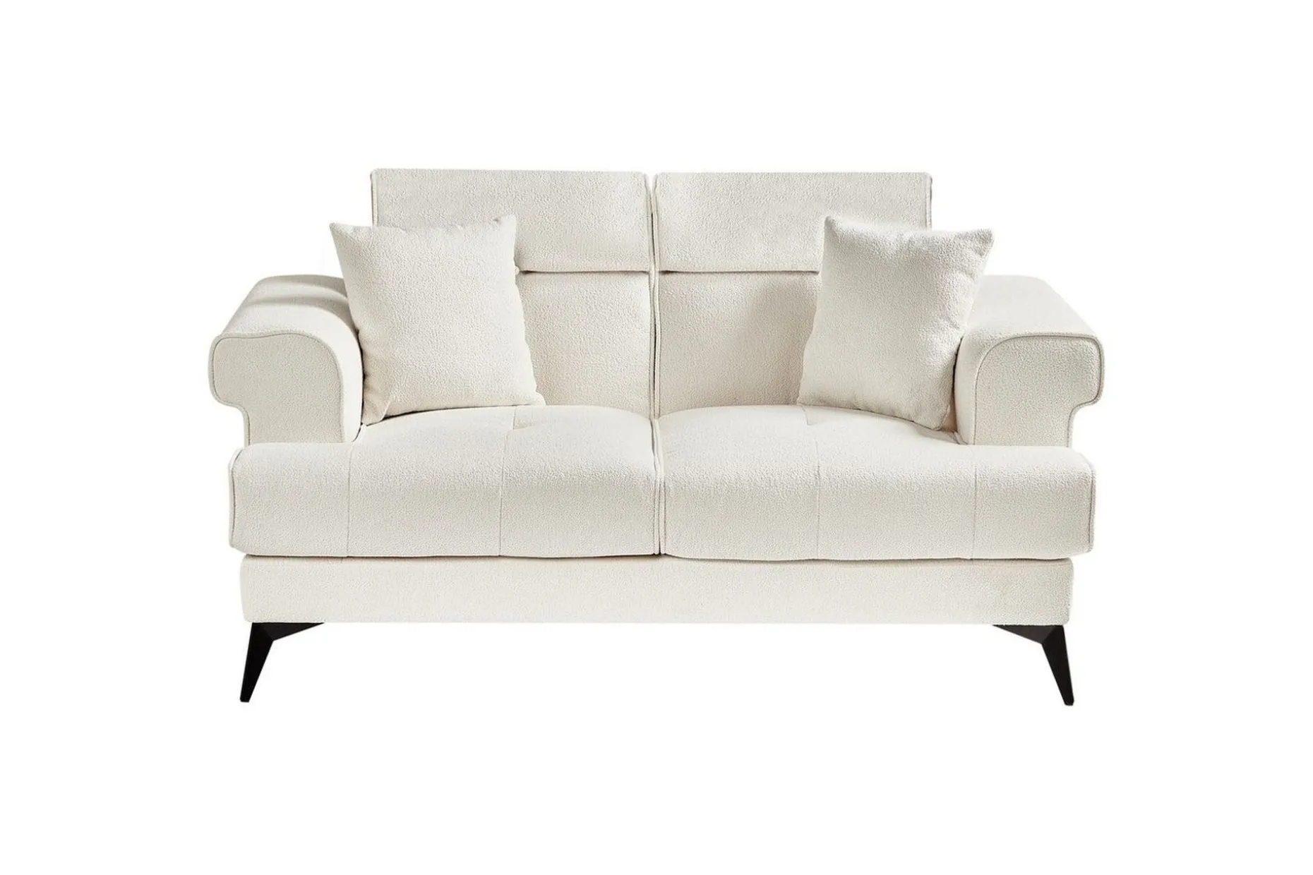 2-sitssoffa Beliani Skive Beige White||Black
