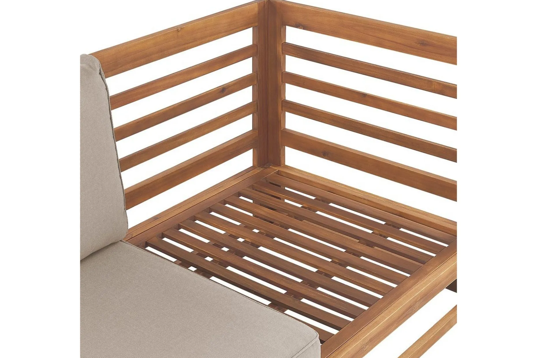 3-sitssoffa Beliani Trani Ljus trä/grått/beige, Ja Light wood||Grey||Beige
