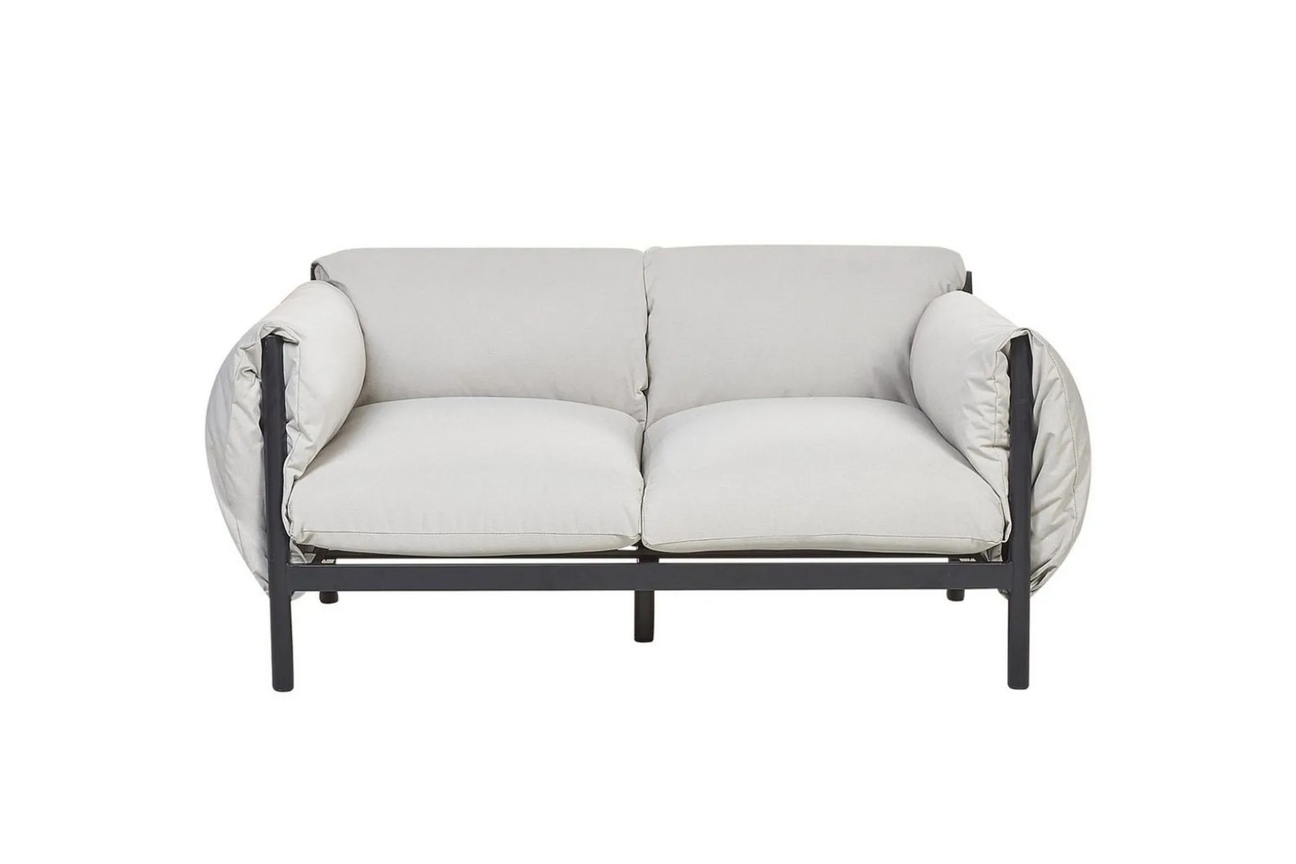 2-sitssoffa med fåtöljer Beliani Esperia Grey, Black