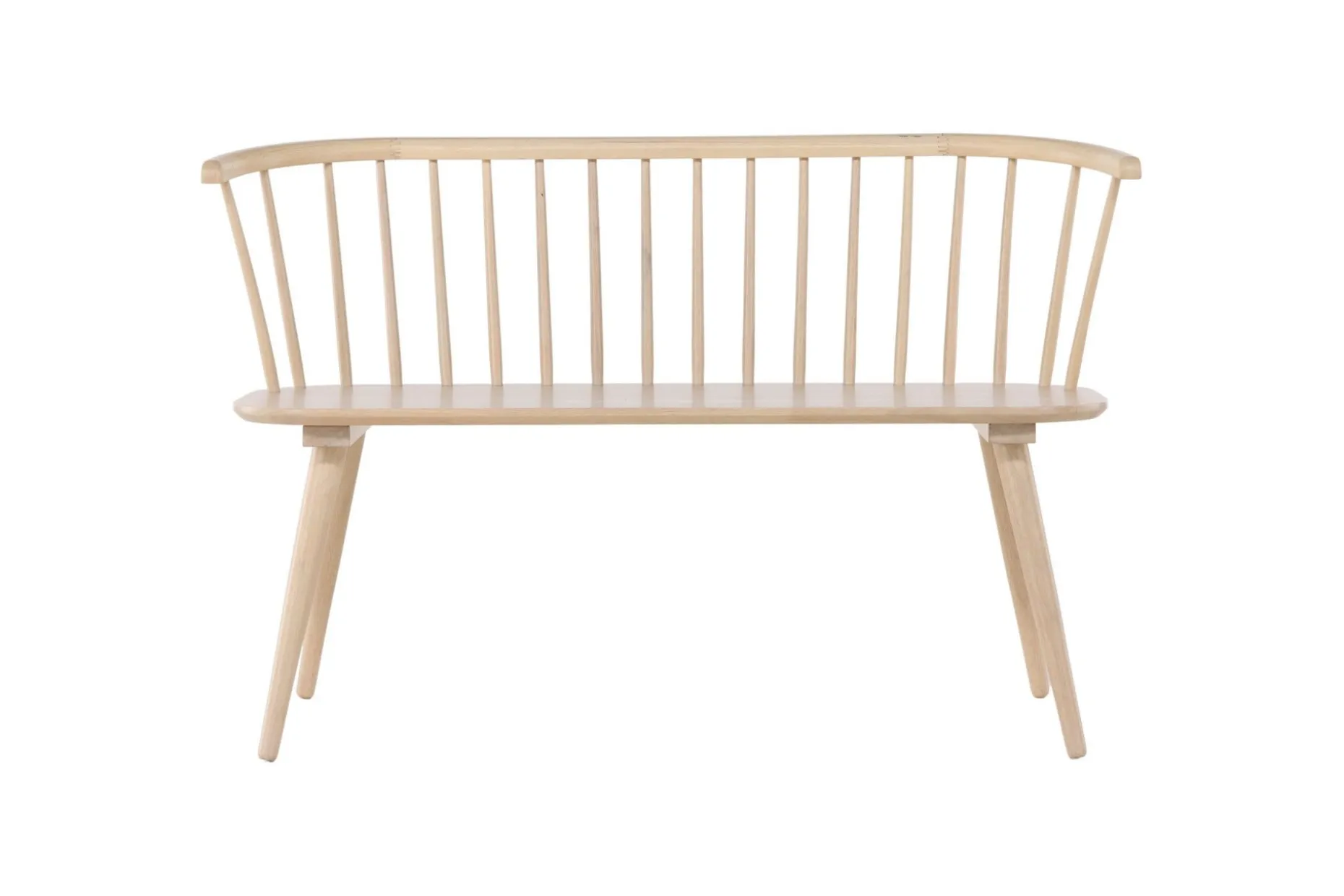 Sittebenk med ryggstøtte Venture Home Bobby sittebenk 120 cm Whitewash Hvitvasket