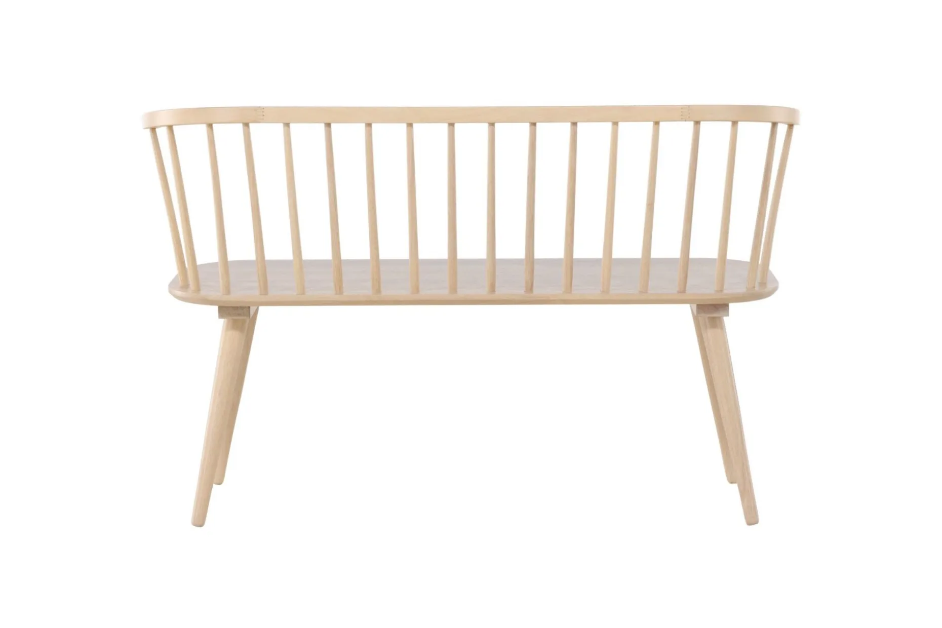 Sittebenk med ryggstøtte Venture Home Bobby sittebenk 120 cm Whitewash Hvitvasket