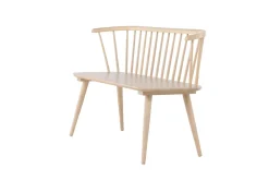 Sittebenk med ryggstøtte Venture Home Bobby sittebenk 120 cm Whitewash Hvitvasket