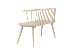Sittebenk med ryggstøtte Venture Home Bobby sittebenk 120 cm Whitewash Hvitvasket