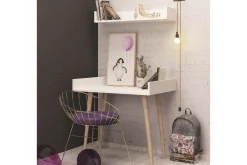 Skaberg Skrivebord 90 cm med Oppbevaring Vegghylle