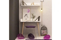 Skaberg Skrivebord 90 cm med Oppbevaring Vegghylle